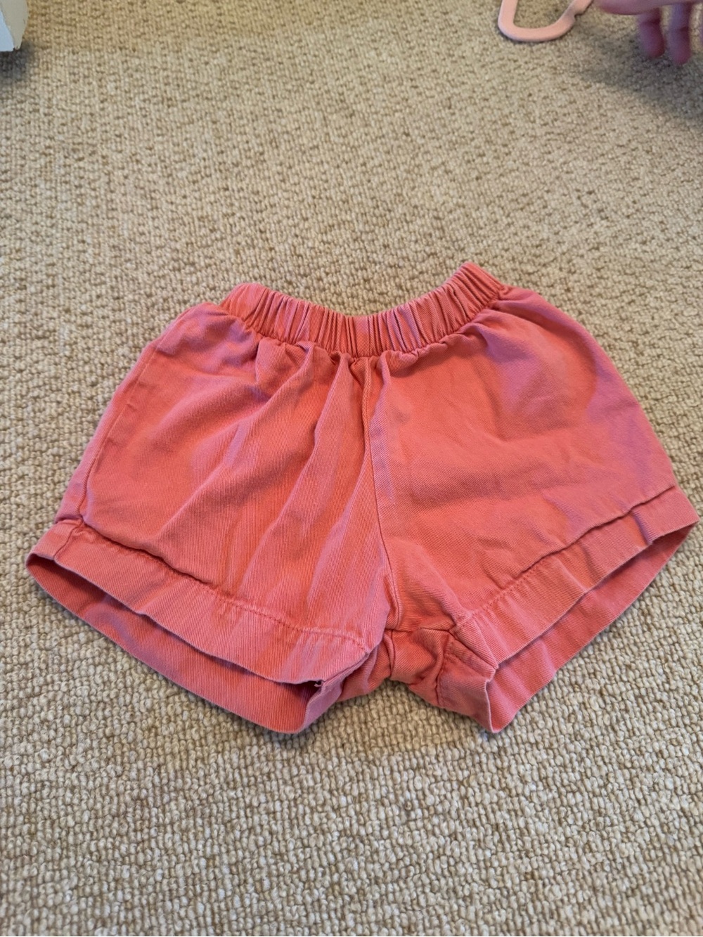bella bliss Coral Pink High Waist Girls' Shorts